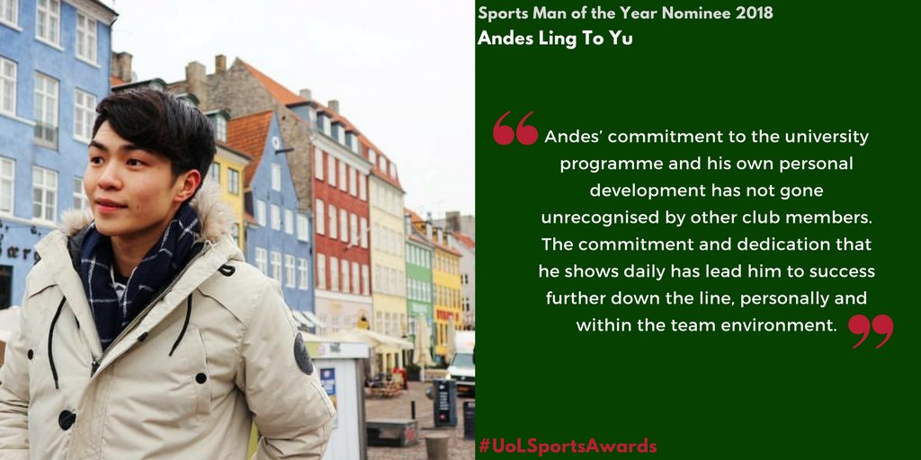 UOL_Sport's tweet photo. 📢 Sports Awards Shortlist Announcements 📢

Sportsman of The Year Nominations

A student who has given their time, effort and dedication to achieve consistently at the highest level. 

#UoLSportsAwards https://t.co/QdyPxGqfRQ