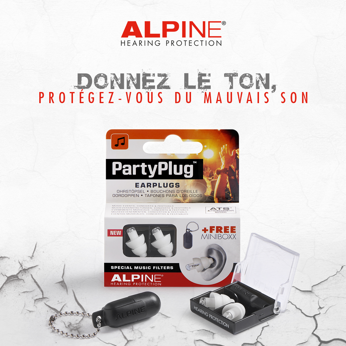 BiotoneFrance's tweet photo. La saison des festivals démarre ! Alors, prenez soin de vos oreilles et préservez votre capital auditif grâce aux protections auditives Alpine PartyPlug. #Biotone #Audition #Musique #Festival https://t.co/gCg7Pv5SPU
