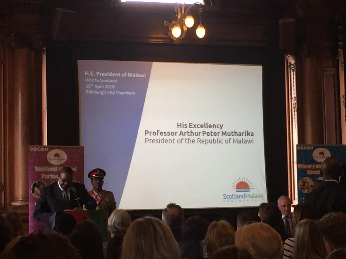 Fantastic to listen to His Excellency, Professor <a href="/APMutharika/">APM</a> , President of Malawi. It's very encouraging to hear how important he believes training with IT skills is for the youth.

Thanks to <a href="/ScotlandMalawi/">Scotland Malawi Partnership</a> for organising the event.