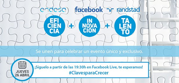 verticevertical's tweet photo. No te pierdas mañana en #Valencia, #ClavesparaCrecer, una jornada con ideas inspiradoras y casos prácticos. Randstad, Endesa y Facebook hablarán de Talento, Eficiencia e Innovación. ¡​Te esperamos! Síguelo en directo a través de Facebook Live! https://t.co/EjtYLDsFx0 https://t.co/DDT4Zioo4Z