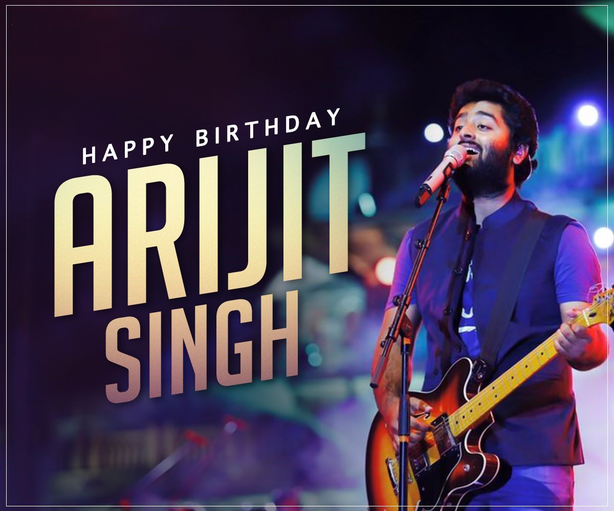 arijit_fans's tweet photo. #ArijitSingh, the voice that has become, a synonym to romance in Bollywood, turns a year older today. #HappyBirthdayArijit!

Tell us which is your favorite @raiisonai song of all time ? https://t.co/AwEVDxnuPW