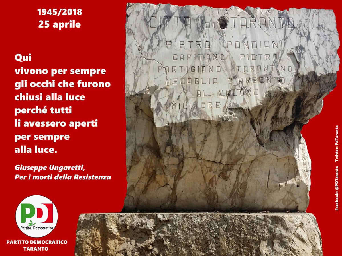 73 anni fa l'Italia liberata dal nazifascismo.  
Buon #25Aprile #festadellaliberazione