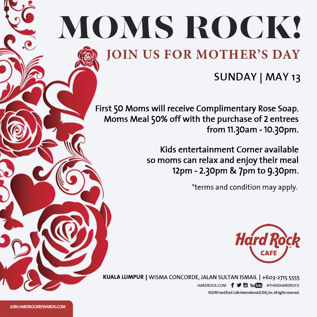 Hard Rock Cafe Kl A Twitter Treat Your Mum Like A Rock Star This