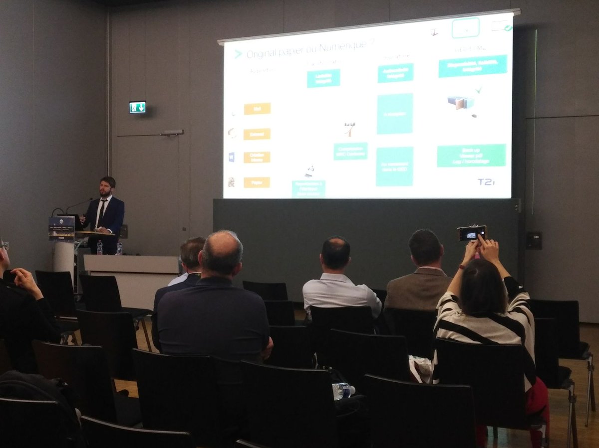 GroupeT2i's tweet photo. [Conf Live] Quelle valeur probante pour le document numérique ? @eCom_Geneve  #transfonum #numerique #demat #ESSR18 #salon #geneve #RGPD #SITB https://t.co/ri1nhDnonK