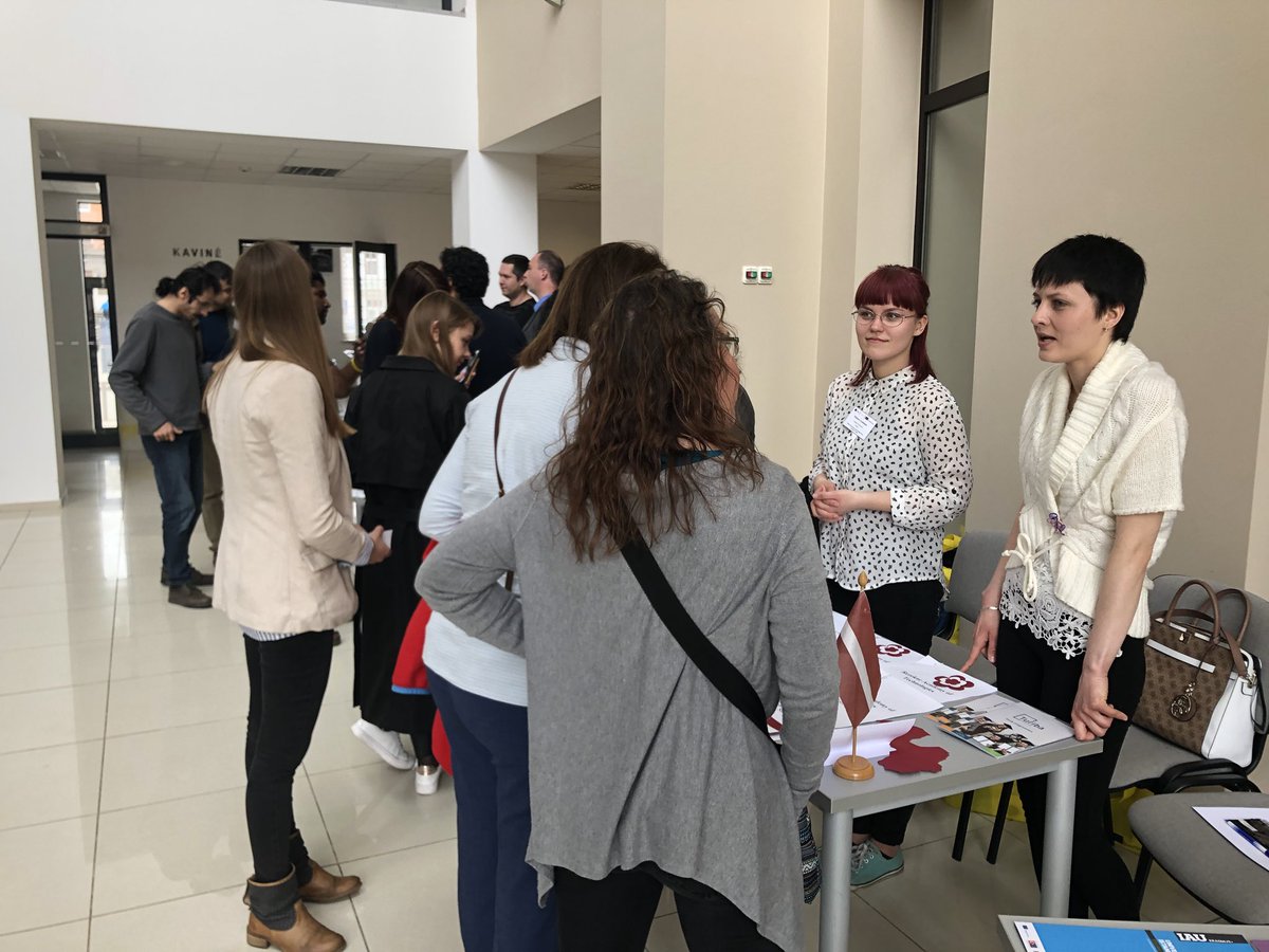 Study fair @ Siauliai University! Lot of new contacts obtained and potential students informed! #StudyFair #ErasmusPlus #StaffMobility