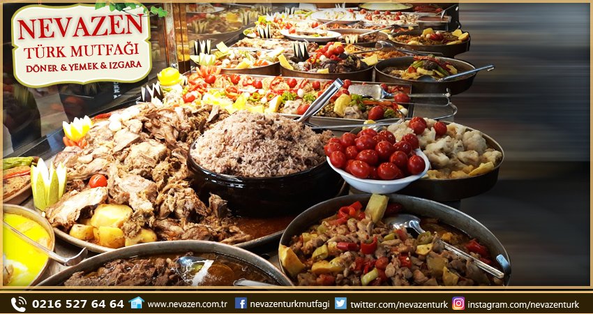 Acıktınız mı? Öğlen yemeği için sizleri Nevazen Türk Mutfağına bekliyoruz.
Bilgi, sipariş ve rezervasyon için hemen arayın. #nevazen
Tel: 0216 527 64 64 nevazen.com.tr
#suluyemek #kebap #iskender #döner #pide #lahmacun #tatlı