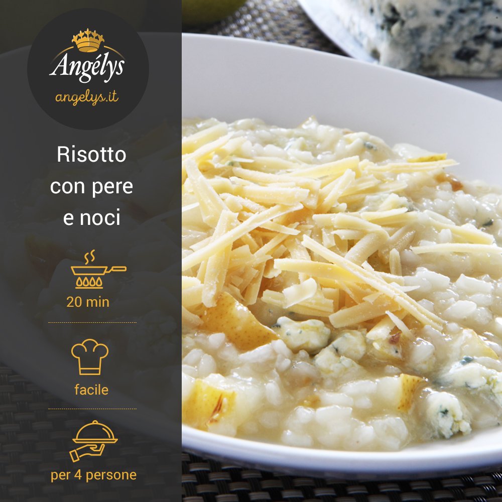 Pera Angelys A Twitter Per Il Pranzo Di Oggi 25aprile Ci Vuole Un Piatto Degno Di Un Giorno Di Festa Noi Vi Proponiamo Un Cremoso Risotto Con Pere Angelys E Noci Pronto