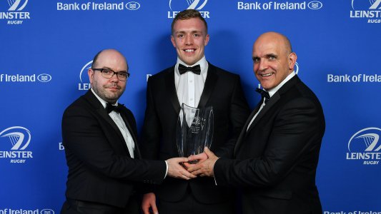 .<a href="/DanLeafy94/">Dan Leavy</a>, <a href="/JamesRyan126/">James Ryan</a> and <a href="/NoraStapleton/">Nora Stapleton</a> honoured with @LeinsterRugby awards tinyurl.com/y9qnrvc3