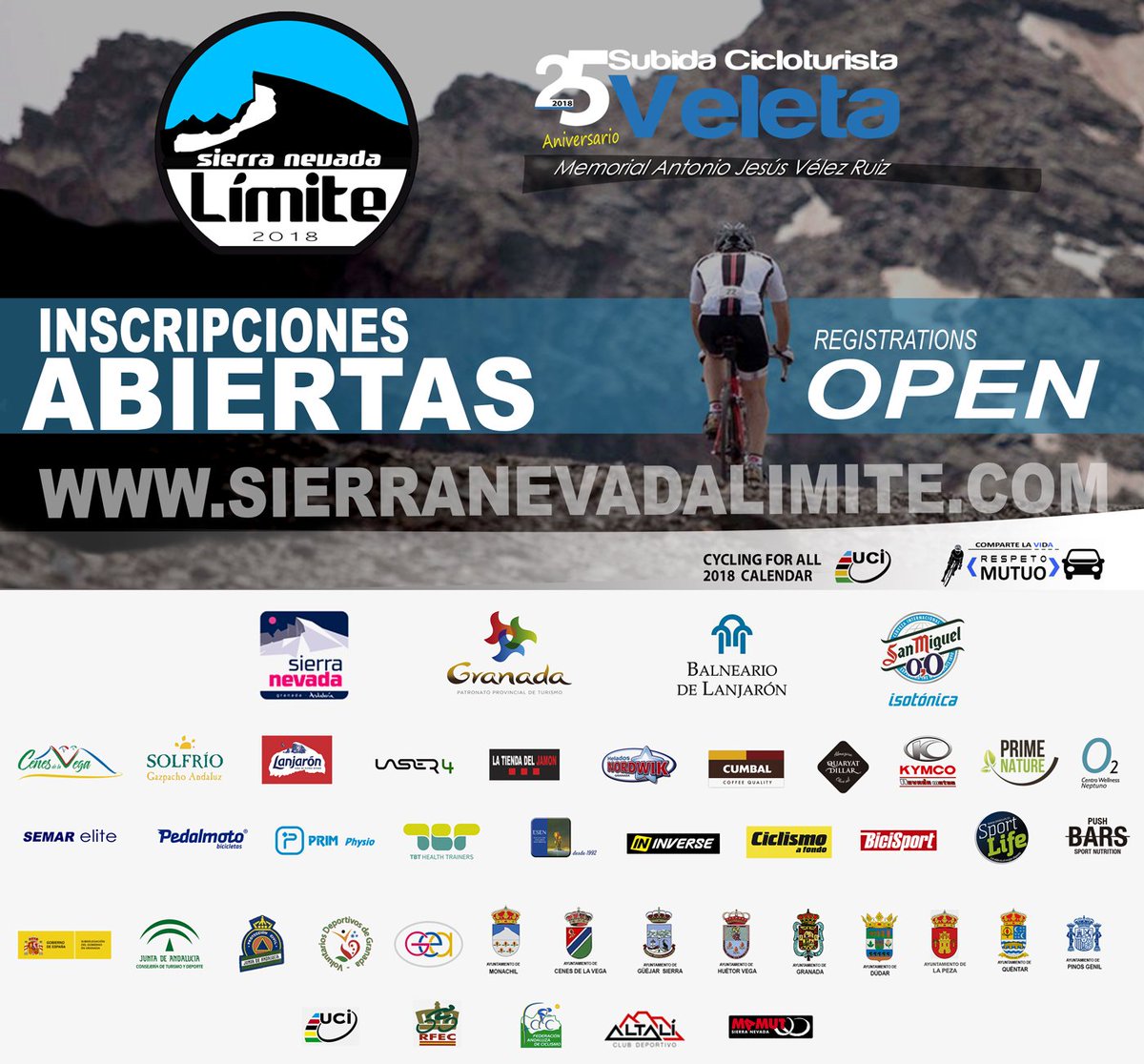 Arrancamos!!!
#ciclismo
#cycling
#cicloturismo
#cyclingforall
#UCI 
#Granada 
#SierraNevada
#TurismoGranada
#SierraNevadaLimite
#SubidaCicloturistaVeleta