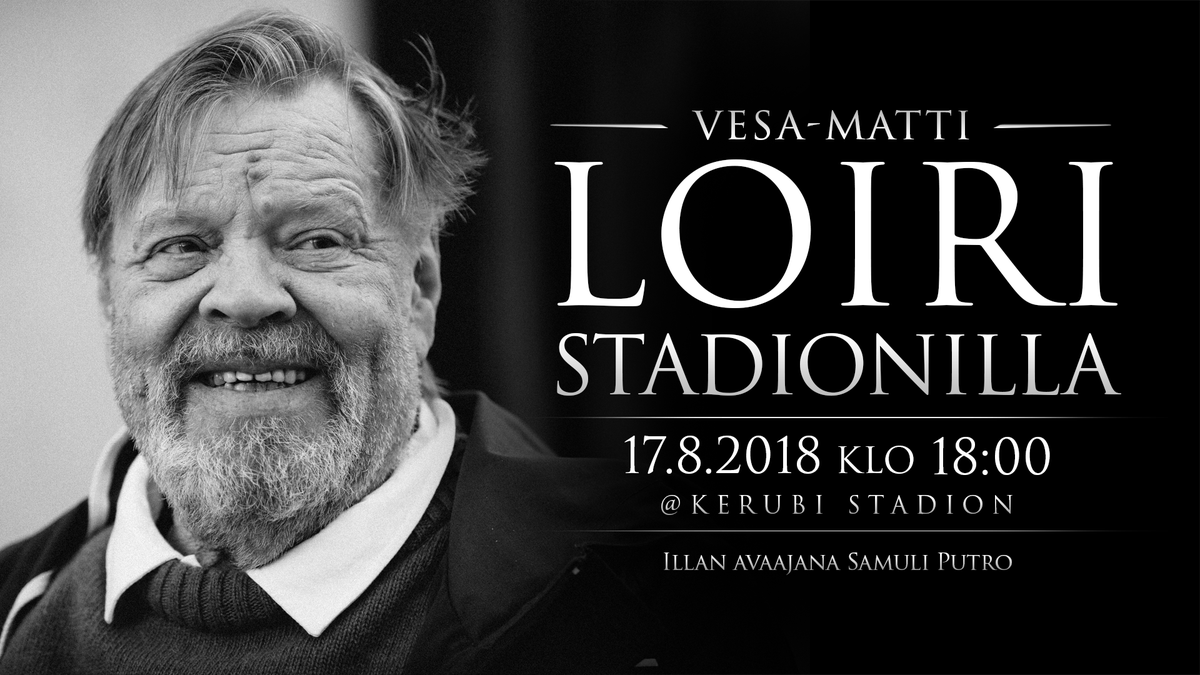 JoensuunMaila's tweet photo. Ravintola Kerubi ja Joensuun Maila ylpeänä esittävät:

VESA-MATTI LOIRI STADIONILLA PERJANTAINA 17.8.2018

Lue lisää: https://t.co/BMrx4gNevi

#MeijänJoma #RavintolaKerubi #Joensuu https://t.co/XwYvN4GguF
