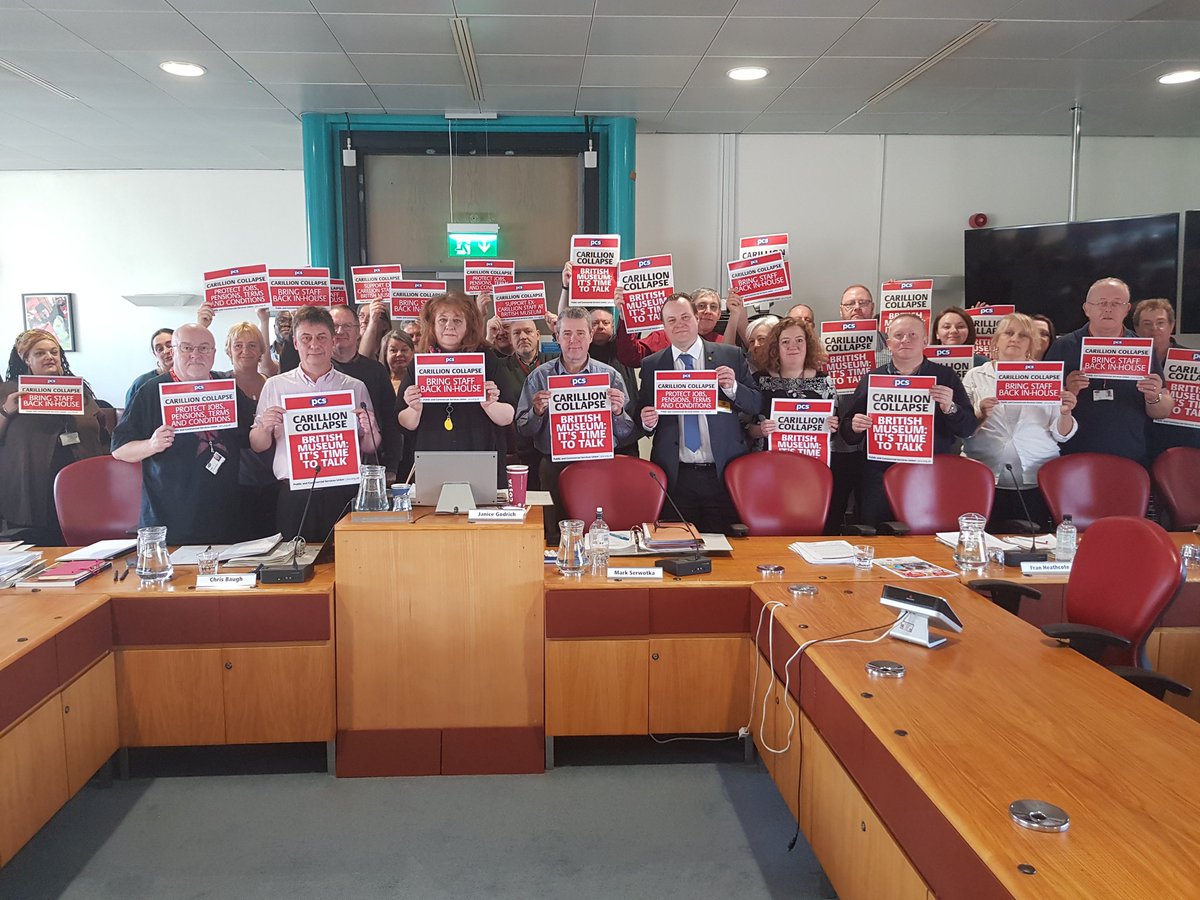 Strong message of support from #PCS National Executive Committee for our ex Carillion members. Thanks to <a href="/ChrisStephens/">Chris Stephens</a> MP who has been raising these issues in Parliament as part of our Parliamentary Group.