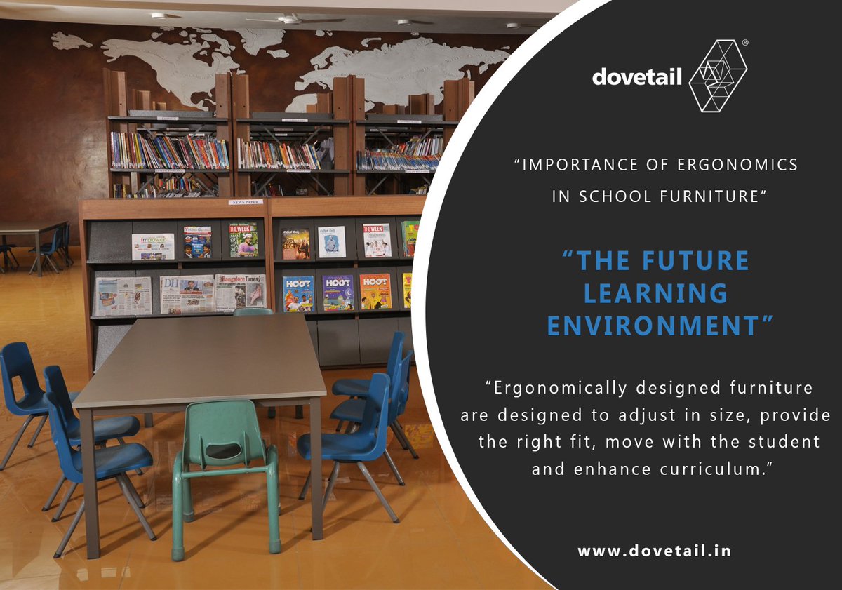 dovetailpvtltd's tweet photo. Ergonomics not just ensures better seating but also better functionality of furniture in classrooms thus complementing the curriculum.

#dovetailfurniture #schoolfurniture #ergonomicfurniture #thefuturelearningenvironment
Visit us at https://t.co/NfOSzHUtxT https://t.co/sWWXx7b64h
