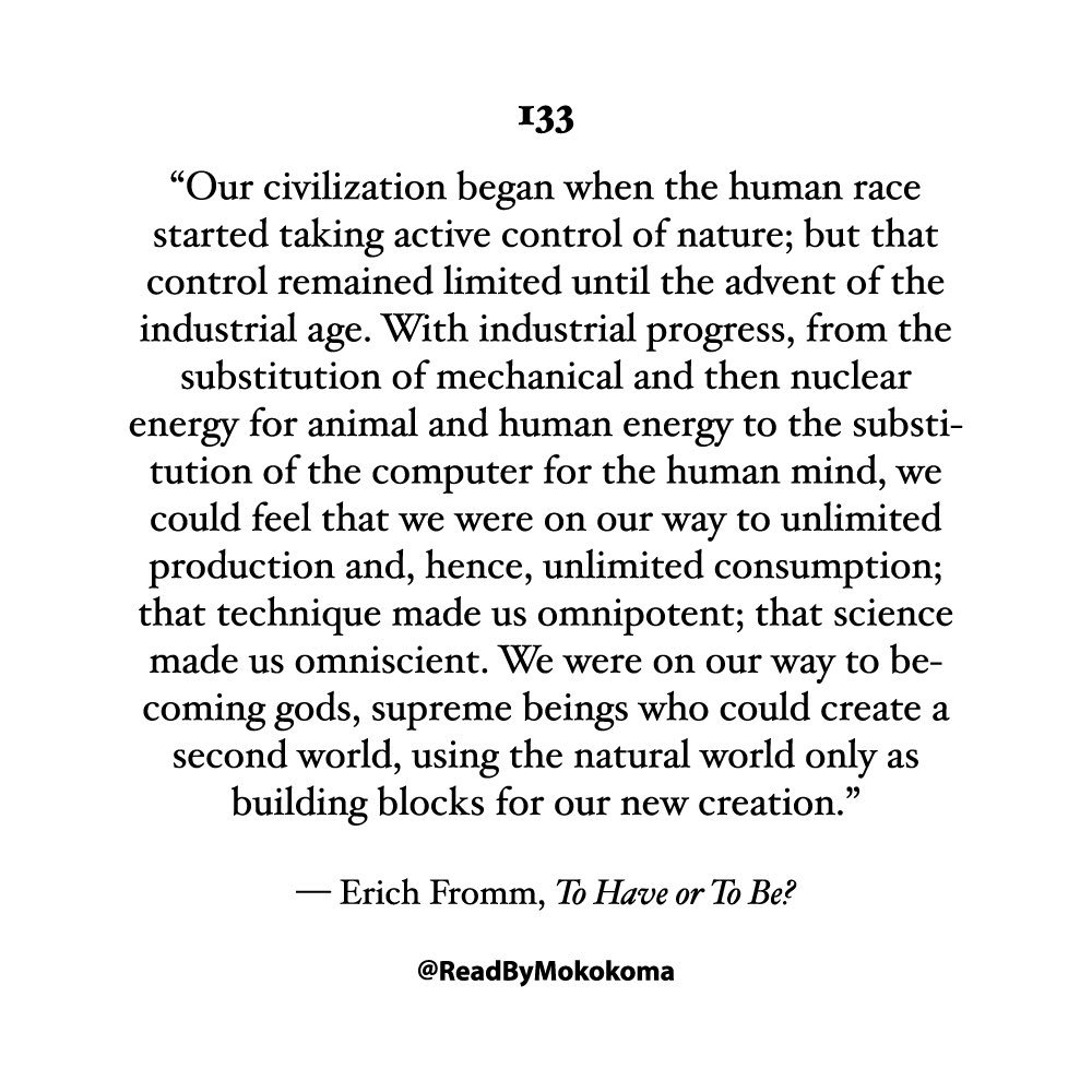 ReadByMkkm's tweet photo. Hightlight No. 133 🧠 (By #ErichFromm) #ToHaveOrToBe https://t.co/pKCqBnOO6s