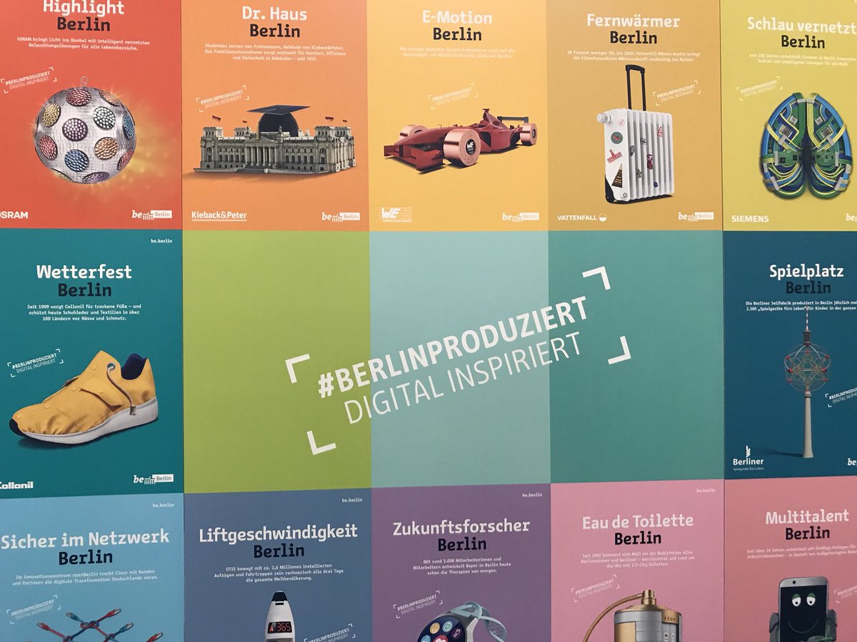 #Berlinproduziert. digital inspiriert: Mit dem heutigen Tag fällt der Startschuss für die neue Kampagne der Industriestadt #Berlin! Wir wollen den Wirtschafts- und Industriestandort Berlin weiter stärken und voranbringen. 
#MadeInBerlin