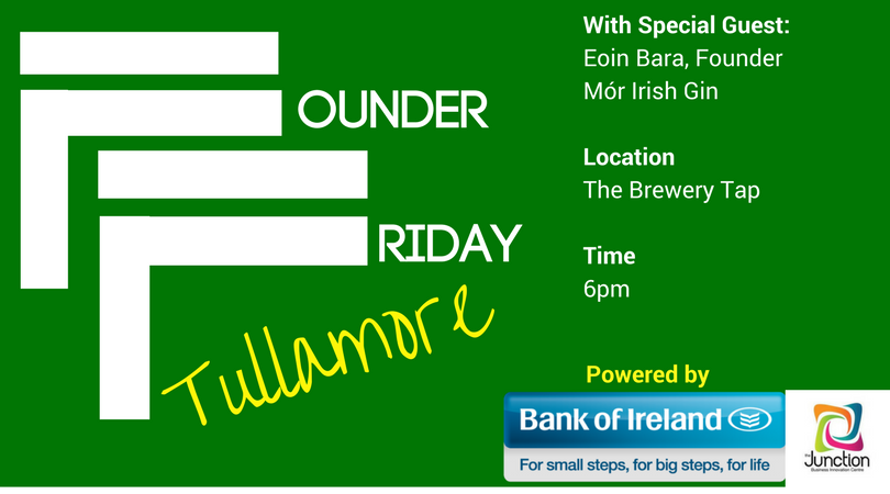 JunctionOffaly's tweet photo. 27th April @eoinbara of @MorIrishgin will be guest at our first #FounderFriday @TullamoreFriday in @TheBreweryTap @ 6-8pm, register here https://t.co/tiFE4ePRgB …
#Offaly #ThisisOffaly #Techtalk #IBYE #Meetup #startupchats #Tullamore https://t.co/kMZlRJwFxL