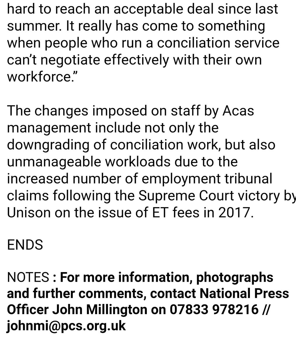 Press release <a href="/pcs_union/">PCS Union (pcs.org.uk)</a> members in Acas commence industrial action today #noacascuts #conciliatethis #nodowngrading