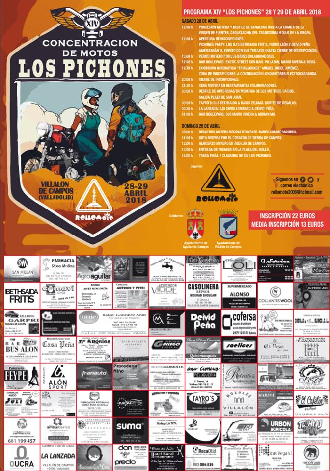 boutique_motos's tweet photo. La Asociación Motera Rollomoto quieren que pases el fin de semana con ellos en la XIV Concentración Motera "Los Pichones", donde habrá conciertos, acampada y la exhibición acrobática "trial&amp;quad" a cargo de Miguel Ángel Jiménez.

#asociacionmotoerarollomoto  #lospichones https://t.co/YD2sGJidhT