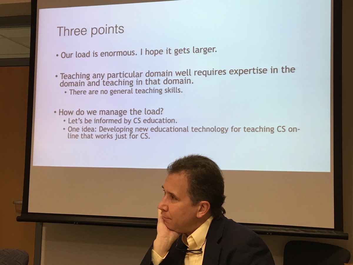 ECEP_CS's tweet photo. Mark @guzdial discussed research and strategies for teaching #compsci to large classrooms at a roundtable this morning. His 2-day visit offers @umasscs, @umasseduc, @UMass, and the public many opps for discourse. https://t.co/Dg7AdLzJhK