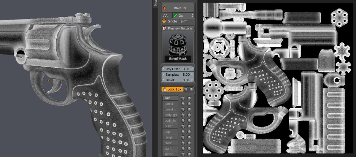 ট ইট র Renderhjs New Bevel Mask Bake Mode In Textools Is Geometry Independent Works Only With Blender Build Bot Releases Of 2 79 Or 2 80 As Uses A New Bevel Shader Node In Cycles