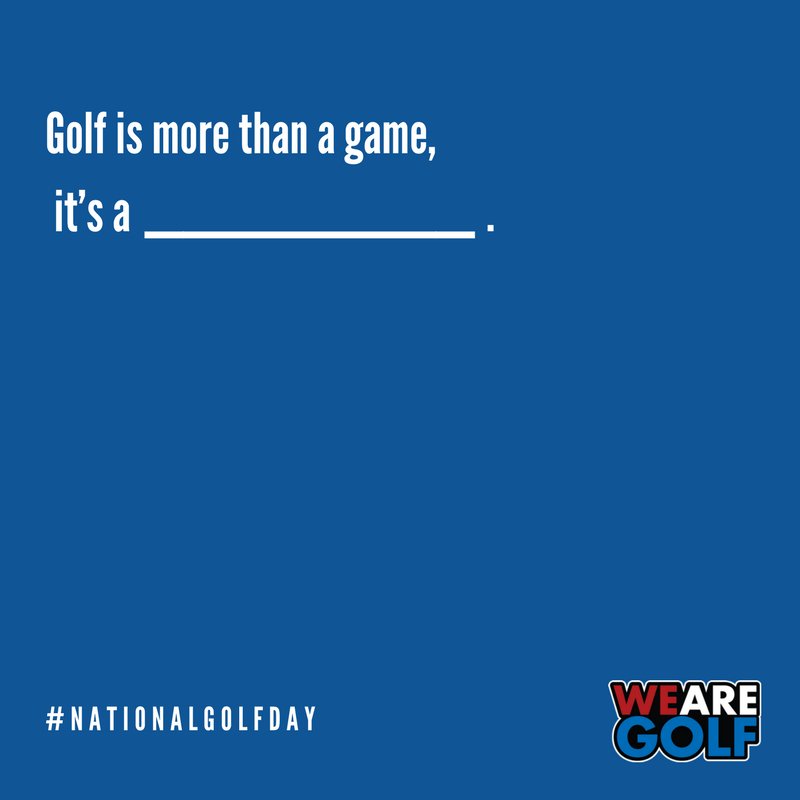 It's #NationalGoflDay! We're asking for your #WednesdayWisdom: what does #golf mean to you? ⛳