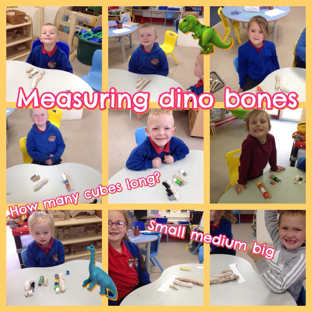 PPS_Draig's tweet image. Measuring dinosaur bones! We need these skills to answer our I wonder question this week... 💭💭 @Phip_Primary #phipmath