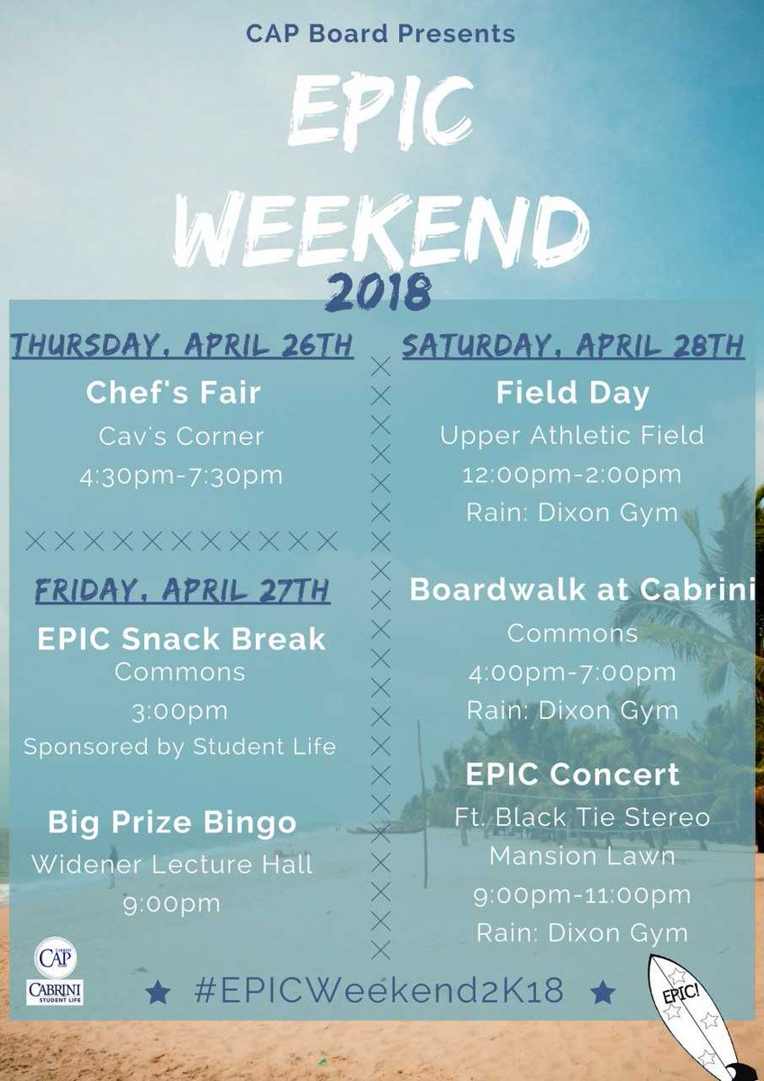 CabriniCommuter's tweet photo. Hey Commuters❗️It's almost EPIC WEEKEND ❗️Check out these epic events coming up https://t.co/bMjoc7ZdxL