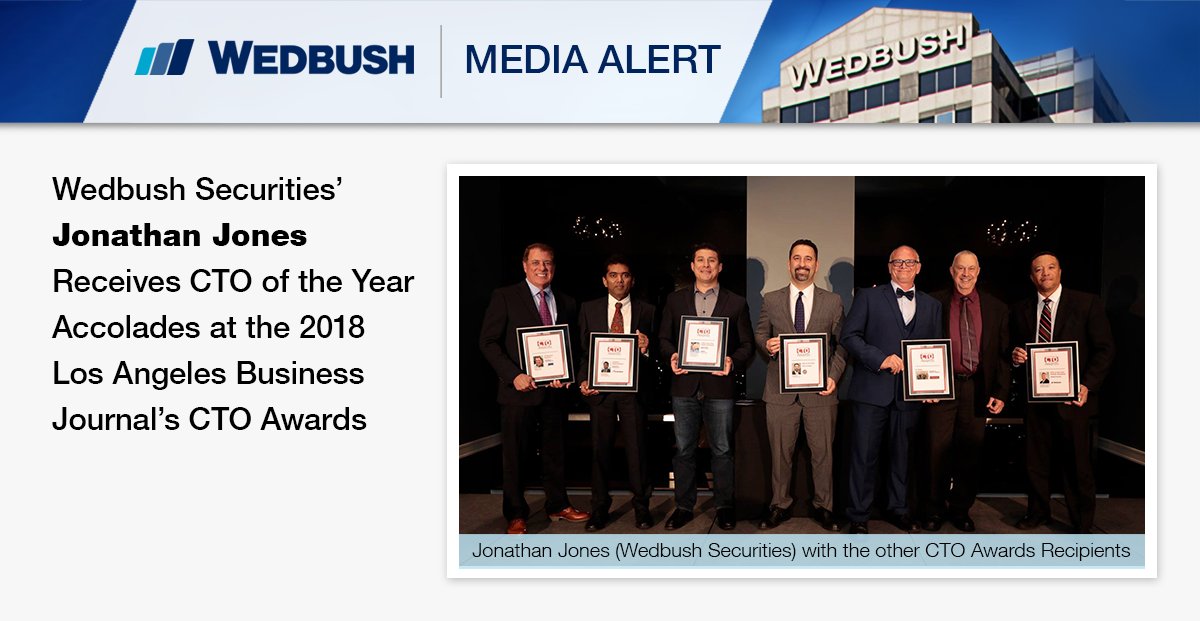 Wedbush's tweet image. Wedbush Securities’ Jonathan Jones Receives #CTO of the Year Accolades at the 2018 @LABJevents’ #CTOAwards. Read it here: wedbush.com/media/news-rel… #PressRelease
