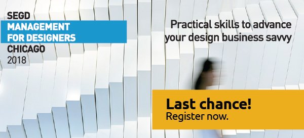 SEGD's tweet photo. The #SEGDManagement is only 8 registrants away from being SOLD OUT! Will you be in #Chicago this week? https://t.co/x7Y7lgaOoc https://t.co/PWeHbax13X
