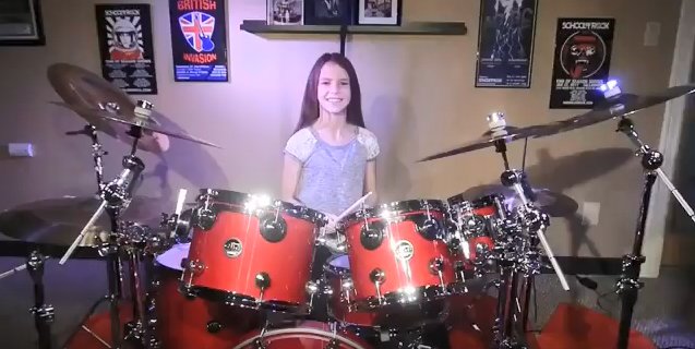 cool1063's tweet photo. 11 year old drummer Ashlyn Price from Bright's Grove is in 2nd place in the Hit Like a Girl contest.  Voting ends at midnight tomorrow.  Click the link to vote and help her out. https://t.co/z2oW3M1Lbr https://t.co/IC5M5a6agM