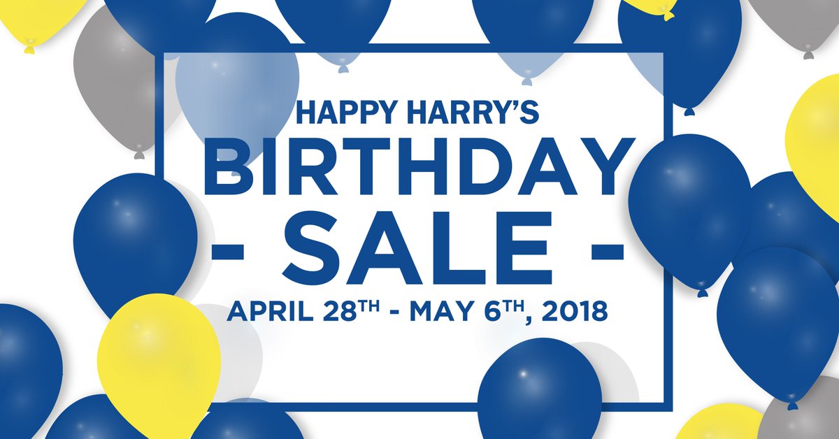 Happy Harry's 22nd Birthday Sale Starts This Saturday!
  Join Us at Happy Harry's Burnside this Saturday for a BBQ in support of  the Corridor Minor Baseball Team. Plus, enjoy Cake, Refreshments and  Face-painting.
 Full Birthday sale flyer available at: happyharry.com/flyer