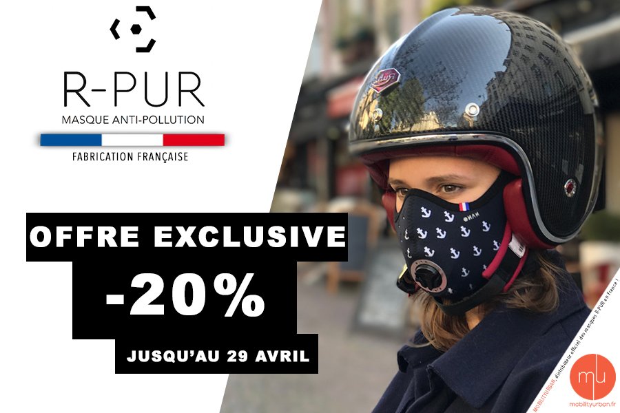 MobilityUrban's tweet image. *OFFRE EXCLUSIVE* Profitez de notre offre de lancement pour vous offrir le meilleur masque présent sur le marché : @RpurOfficial . 👌🇨🇵 N'hésitez plus, votre santé vous remerciera ! + d'infos : bit.ly/2EWjONk #rpur #masqueprotection #antipollution #madeinfrance #exclu