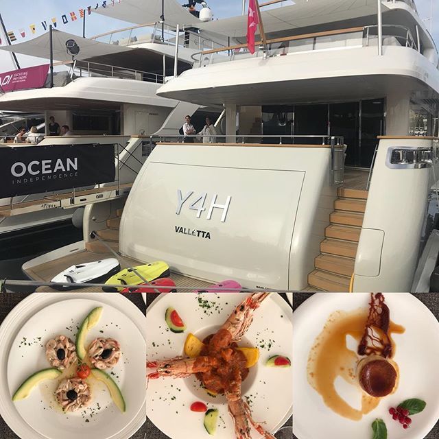 Lunch aboard #superyacht Y4H was perfect balance of taste, flavour and good company @oceanindependence @vsfgroup @travwriters @salt_e_c_dog #food #luxury #yacht ift.tt/2vQDx1o