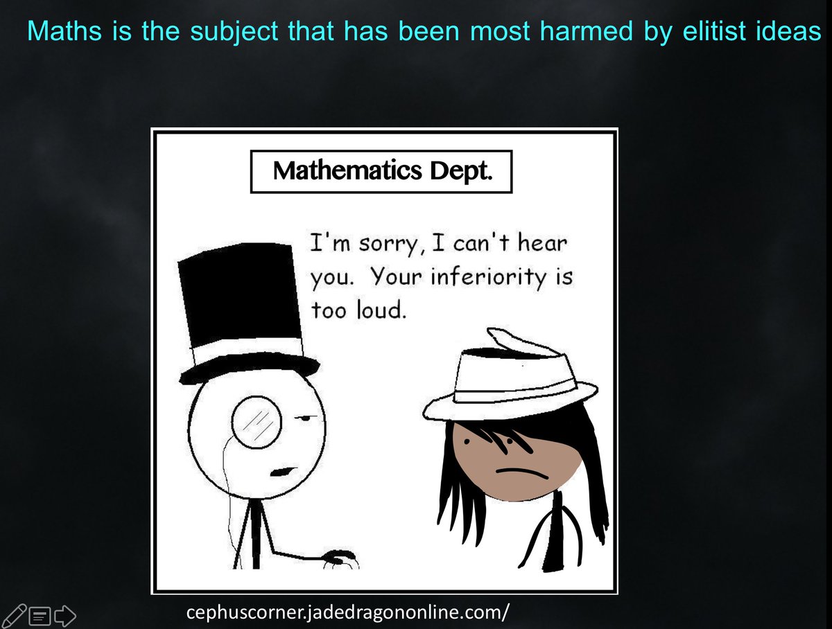 Let's #reclaimmathematics - no more ideas that it is for the "gifted", "brilliant" etc. I will be posting new amazing research on this theme very soon. Maths is for everyone, and everyone can be successful!