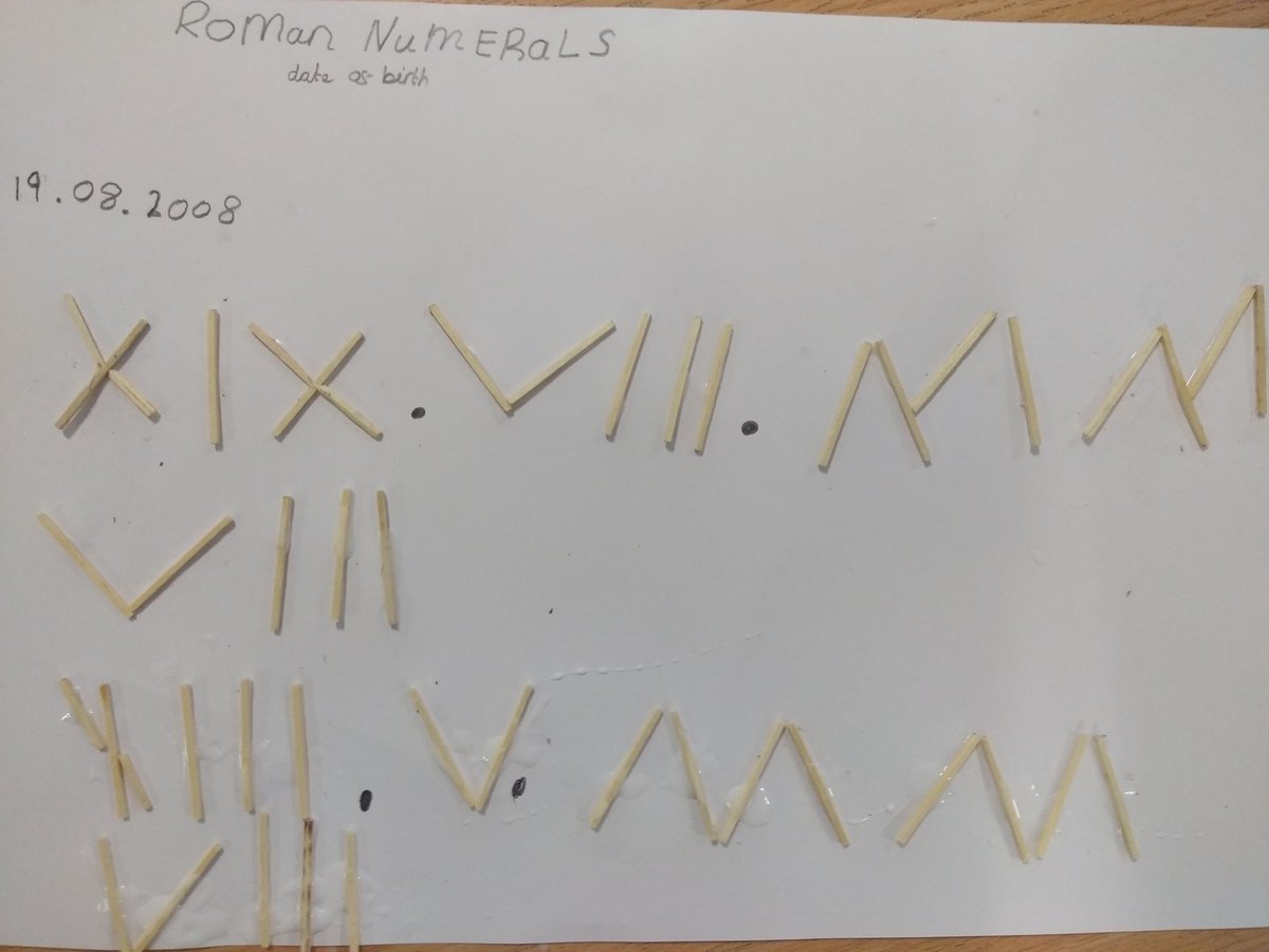 MrSoulBFS's tweet photo. Creating Roman Numerals based on key dates and times! #BFcurriculum @HeadBeechfield https://t.co/nt8HnAalno