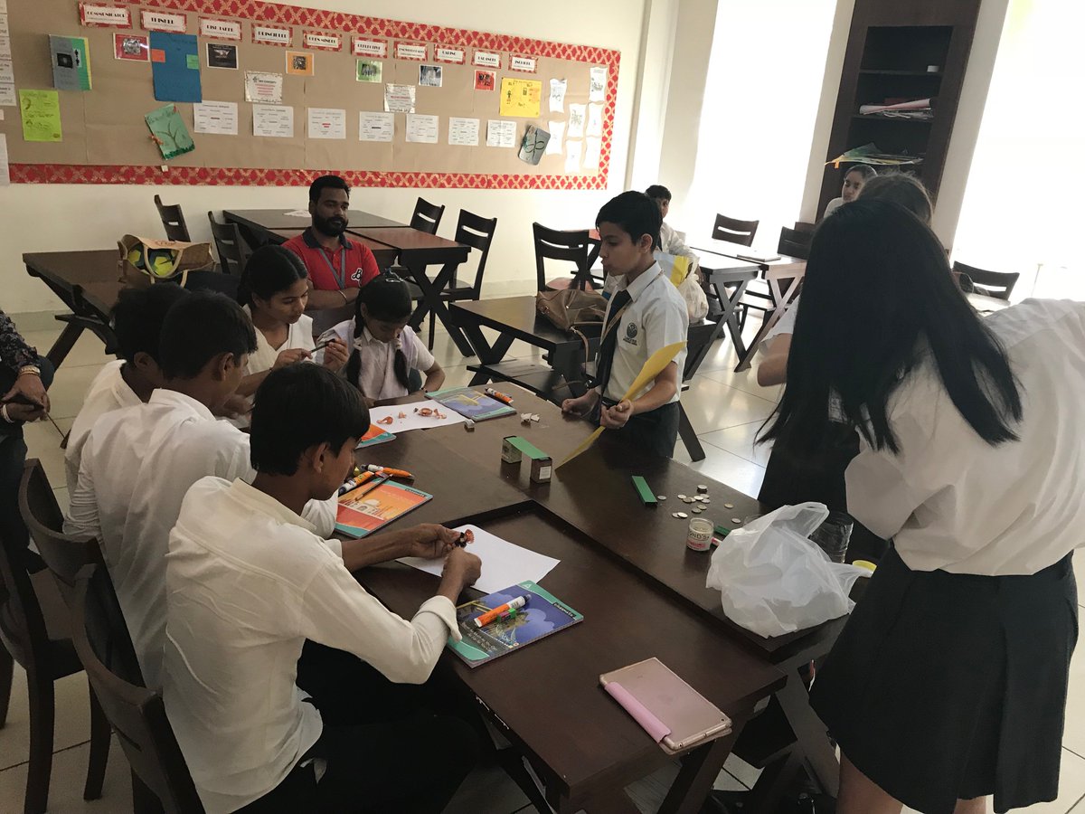 LancersSchool's tweet photo. #MYP grade 8 students have started the ‘Taking Action’ part of their #CommunityProject. Two direct service groups conducted teaching sessions for underprivileged #students of #AngelHive, an association for the #welfare of the underprivileged #children. #IBSchool #Lancers #Gurgaon https://t.co/RubcnLTWhJ