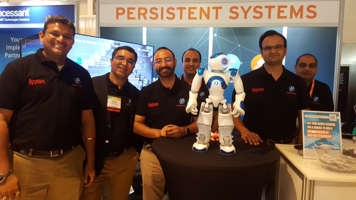Persistentsys's tweet photo. We are up & ready for Day 3, Our Booth #3 is where you ought to be! Team @persistentsys at #AppianWorld. #PersistentatAW18 https://t.co/VdDYsgCvPw