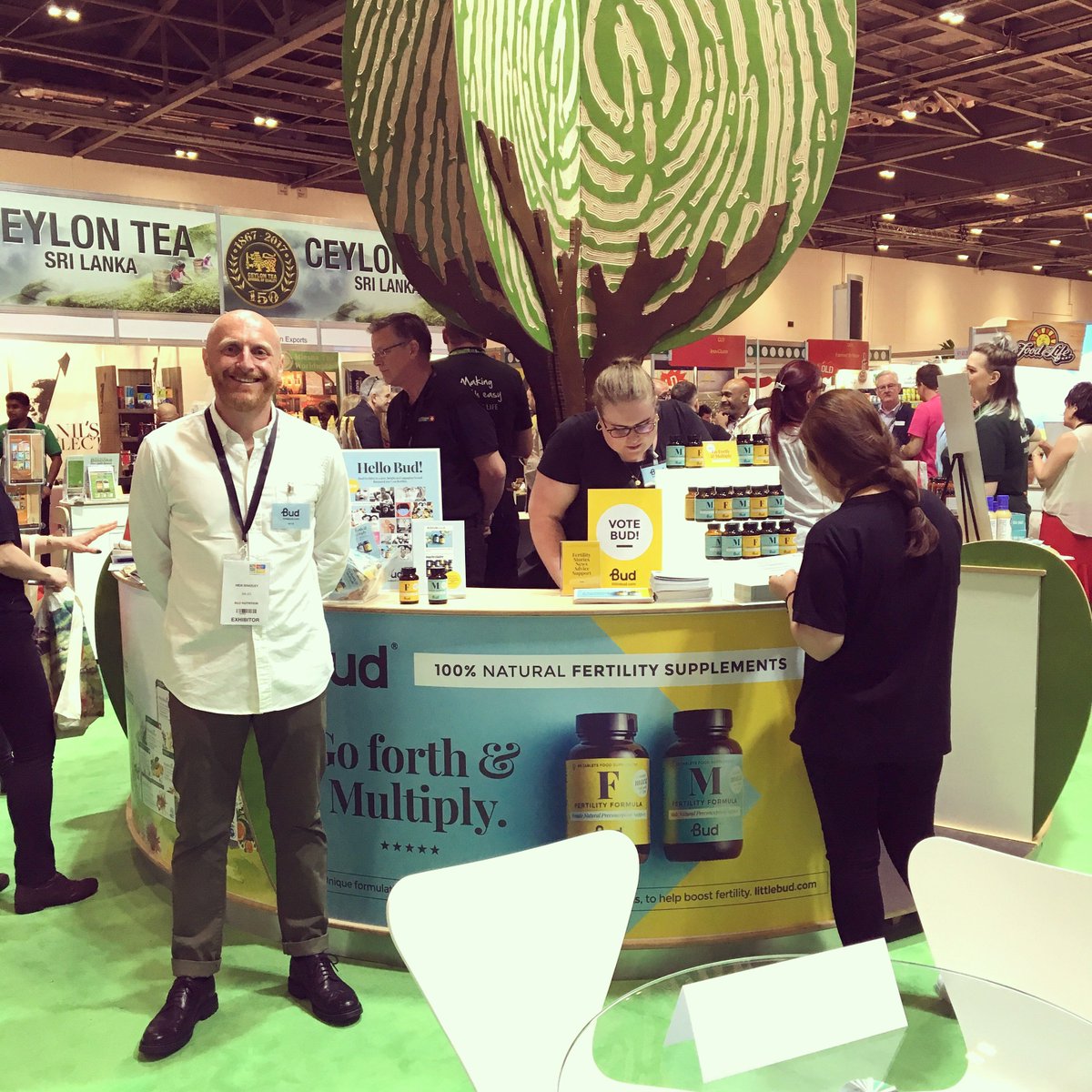 budfertility's tweet photo. Great time at the @NatProductsShow at the weekend on the @TreeofLifeUKLtd stand! Thanks to everyone who came along to find out more about Bud. A lot of exciting things to come! #spreadingtheword #goforthandmultiply #letstalkaboutfertility https://t.co/nbfx8Jn3rT