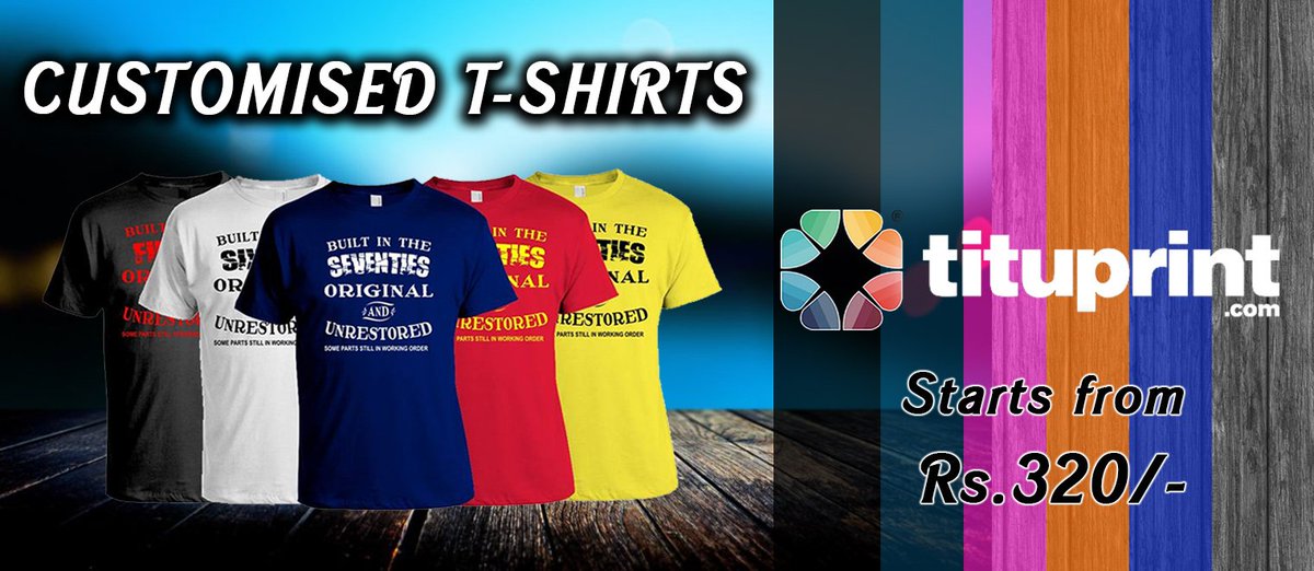 tituprint's tweet photo. Personalized T-shirts are in trend.
Now make your own design t-shirts.
Sign Up and Get cashback!
Visit here: https://t.co/GsEeZmCUCw
#Tituprint #Designs #Products #Earn #SignUp #Cashback #Creativity #PersonalisedMugs #GreetingCards #PersonalisedPens #CustomisedTshirts https://t.co/nj0FvSljgb