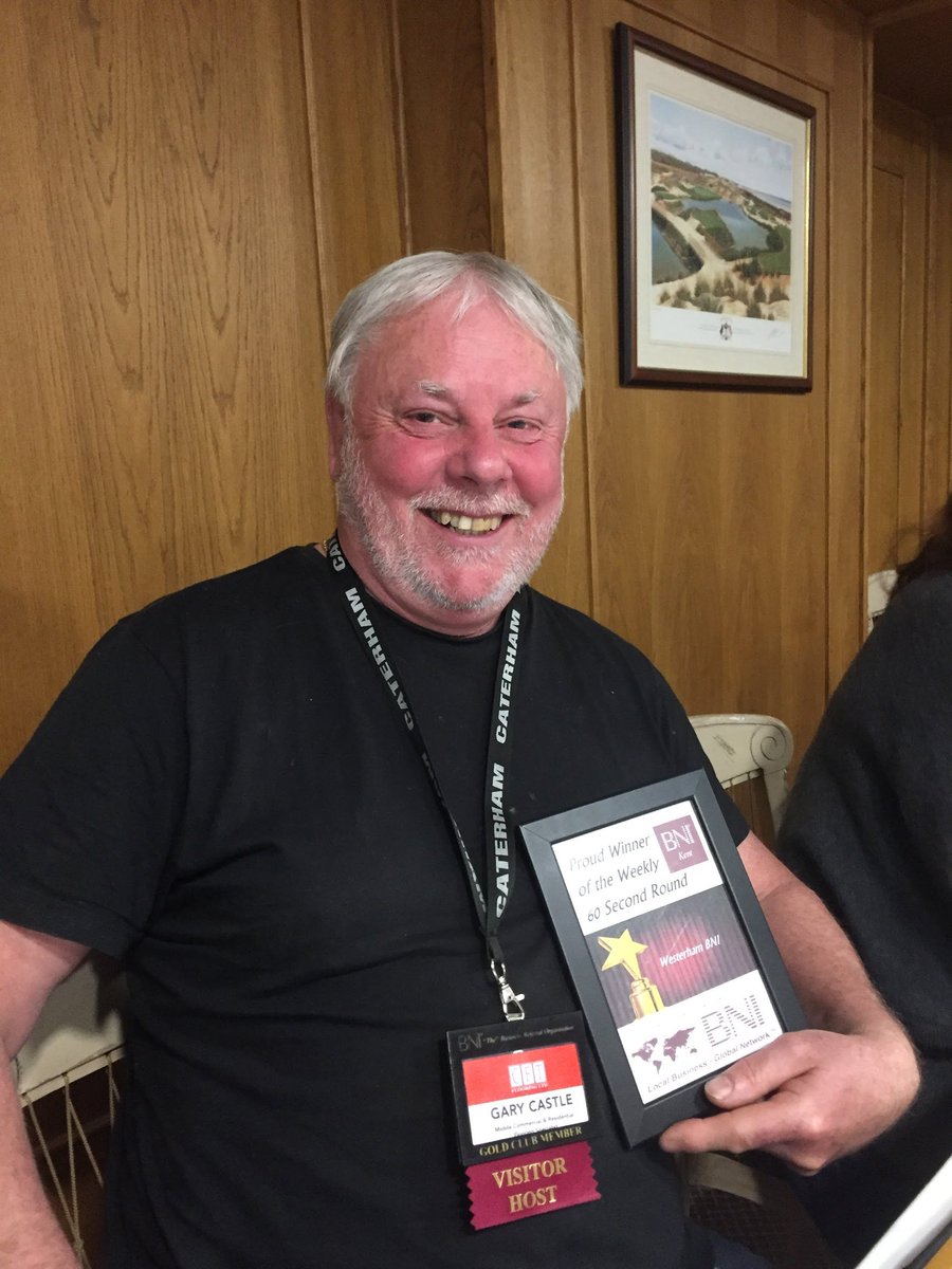 Well Done to Visitor Host Gary Castle of CT Flooring for his winning 60 second round presentation. Clear and concise messaging for quality referrals. #business #growth #bni