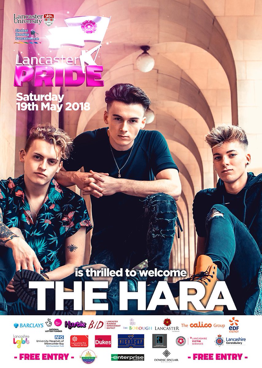 PrideLancaster's tweet photo. @PrideLancaster  welcomes the sensational @thehara  free entry to all. Lancasters equality event for 2018 . Saturday 19th May 2018 Dalton square Lancaster.  The Hara onstage approx. 2pm https://t.co/xA883PKdQT