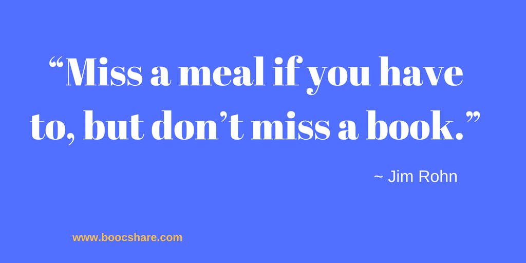 “Miss a meal if you have to, but don’t miss a book.” – Jim Rohn #amreading #ReadATWC