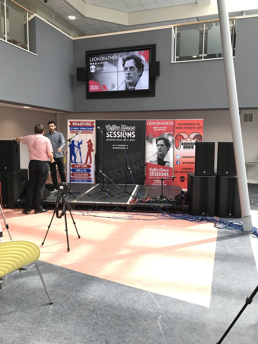 UBUBSP's tweet photo. @CoffeeHouseTour is kicking off soon with the first act of the day @leonofathens live in @BradfordUniSU https://t.co/asyydQJQrq
