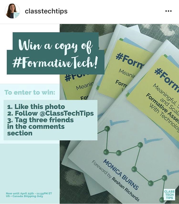 ClassTechTips's tweet image. LAST day to enter!
Head over to Instagram and find this post on my profile
 ✅ Instagram.com/Classtechtips
I’m giving away 3️⃣ copies of #FormativeTech