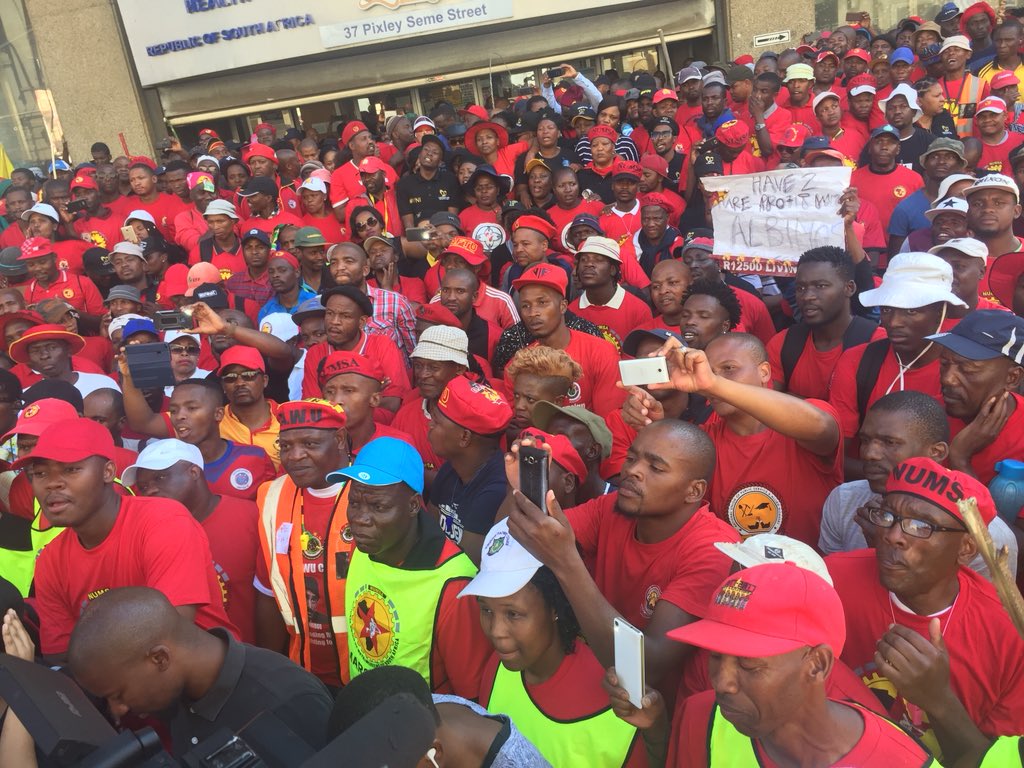 Numsa_Media's tweet photo. Occupying Health Department in Gauteng #ScrapNewLabourLaws #DefendRightToStrike #ScrapNewLabourLaws https://t.co/Q3bHdxxHBQ