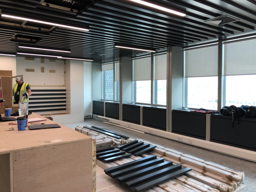 SaraHarraway's tweet photo. @BEoffices #EvergreenHouse #Euston nearing completion of the @cpmgArchitects #interiors #fit-out with #Bayanix https://t.co/4AnmRakUpO