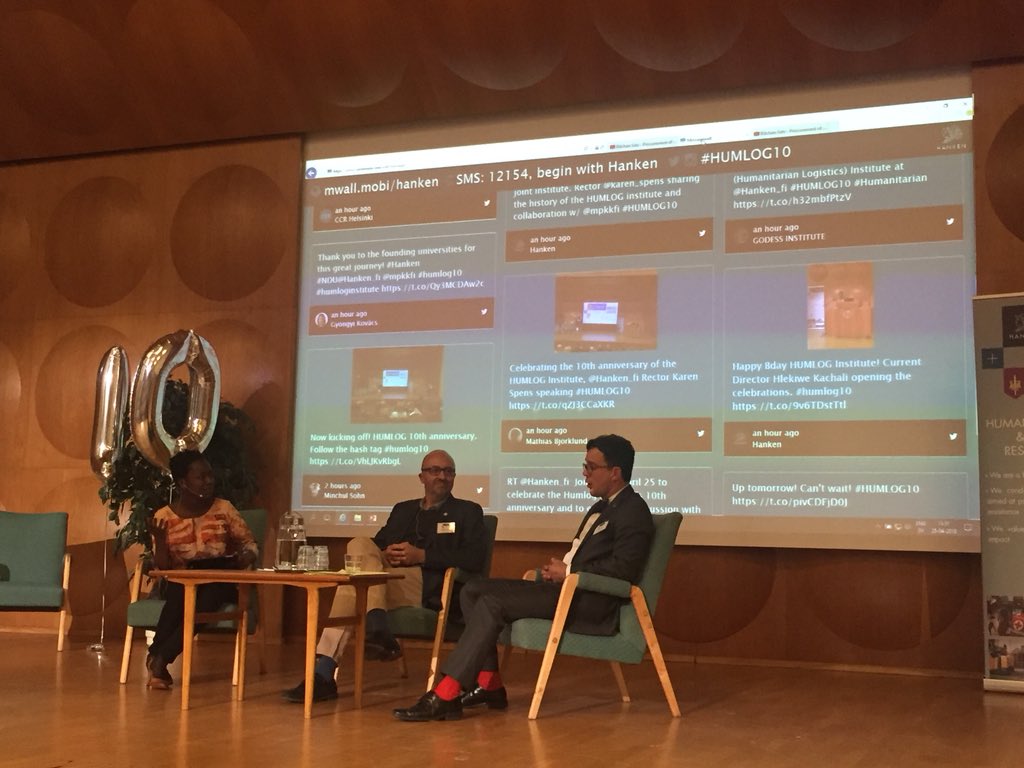 Great discussions at the #humlog10 seminar <a href="/Hanken_fi/">Hanken School of Economics</a> proud to have been studying this subject - so many global challenges ahead! Great to hear what <a href="/UNOPS/">UNOPS</a> <a href="/ICRC/">ICRC</a> <a href="/mpkkfi/">Maanpuolustuskorkeakoulu</a> and others are doing! <a href="/Haavisto/">Pekka Haavisto</a>