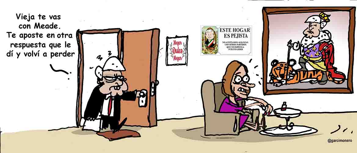 Garcimonero's tweet photo. Mi cartón de hoy en @ElFinanciero_Mx 
Una sobre la mala racha que lleva El Peje desde el domingo. https://t.co/YggETnRKa4