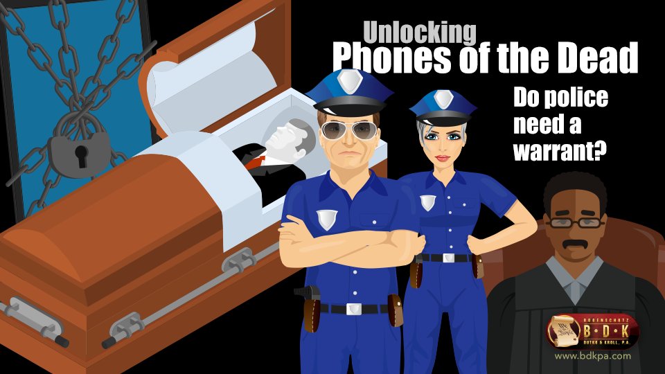 dutkoandkroll's tweet photo. #Privacy and #search questions emerge as #police try to use a dead man's finger to unlock his phone. Should the police have sought a #warrant, first?
https://t.co/fdGB1GdmlO https://t.co/iAVAWSJGvm