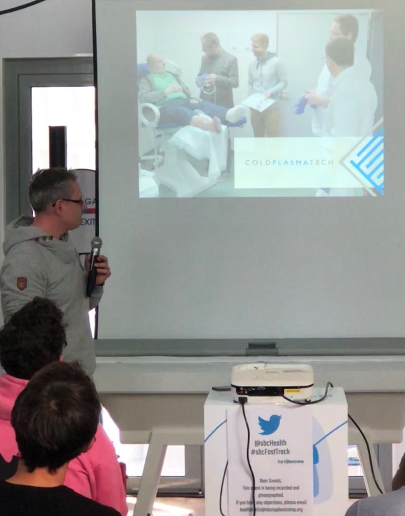 sbcHealth's tweet image. Very interesting presentation by @coldplasmatech about a revolutionary idea for healing wounds. #sbcFastTrack #Berlin