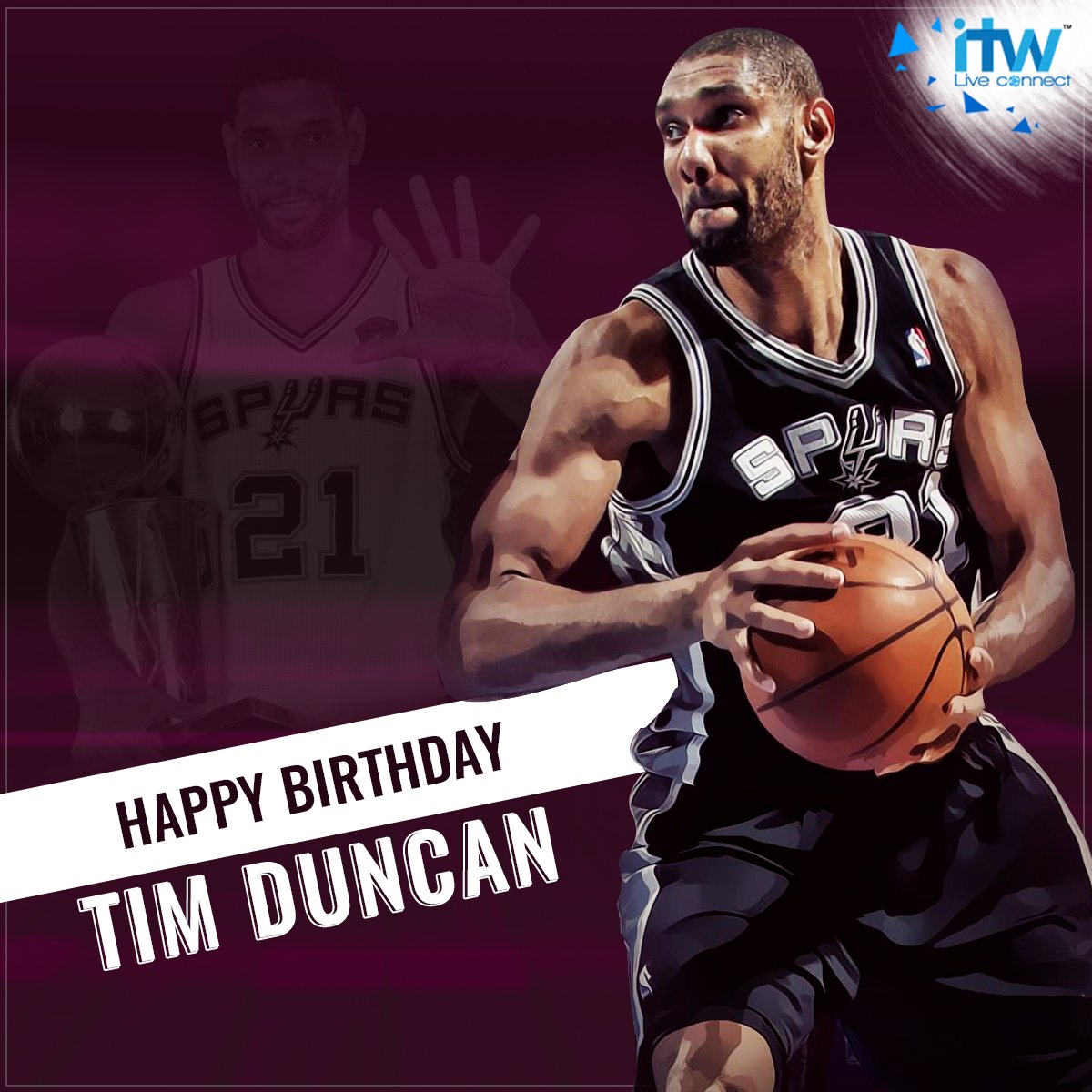 Wishing legend Tim Duncan a very Happy Birthday! He turns 42 today! 
